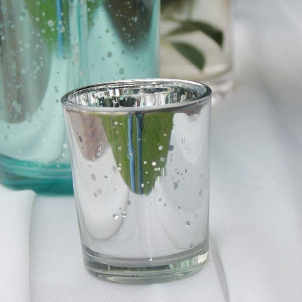 12 Mercury Glass Candle Votives  2.75 inch - Picture 7 of 7